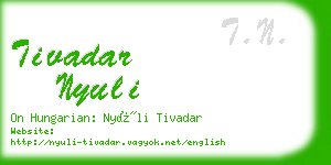 tivadar nyuli business card